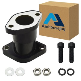 Carburetor Intake Manifold Boot Joint Fit for Yamaha Kodiak 400 1993-1998, Moto 4 YFM350ER 1987-1995, Big Bear 350 1987-1998 Joint Adapter with Screw Kit