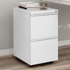 DWVO 2 Drawer File Cabinet, Mobile Filing Cabinet with Lock,