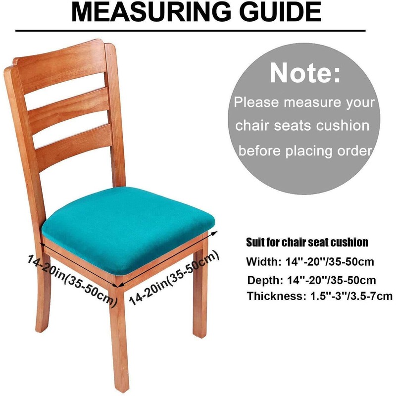 Homaxy Velvet Dining Chair Seat Covers Set of 6, Stretch
