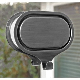 Haute Decor Attract® Large Dual Pinch-Free Magnetic Wreath Hanger - Strong Pair of Magnetic Hooks for Single-Pane Glass or Metal Surfaces (Brushed Nickel)