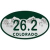 CafePress 26.2 Colo License Plate Oval Car Bumper Sticker