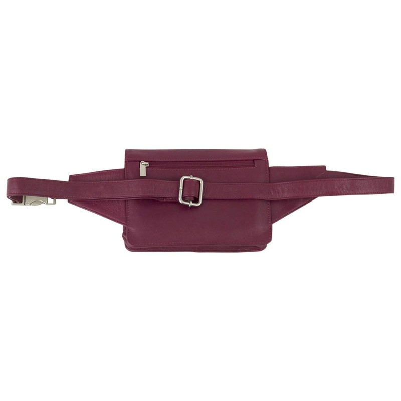 LEAS Travel-Line Belt Bag with Full Leather Trim Genuine Leather