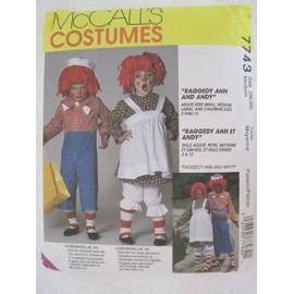 McCall's Pattern 7743 Raggedy Ann and Andy Adult Costumes Size Medium (36,38)
