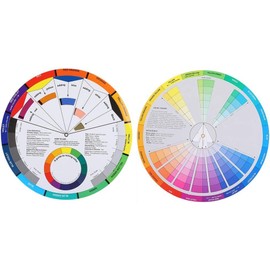 2pcs Color Wheel Chart Color Mix Guide Pigmento de tatuaje Suministros para pintura Ceja permanente Lip Body (9.05in/9.17in)