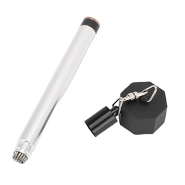 Depisuta Pool Cue Chalk Holder, 2 in 1 Billiard Accessory with Spikes and Cover, Metal Chalk Pen, Circle Pool Holder, Cue Chalker, Tip Tool for Billiard Stick Tip (Octagonal)