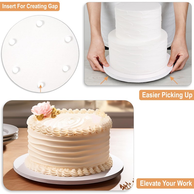 BOARDS+ Sleek Cake Drums 10 Inch (14 Pack) | 1/2"