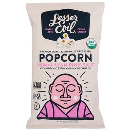 Lesser Evil, Buddha Bowl, Organic Popcorn, Himalayan, 5-Ounce Bag (Pack of 3) (Choose Flavor Below) (Himalayan Pink Salt)