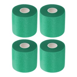 PATIKIL Foam Pre Wrap Athletic Tape 2.75 Inch x 30 Yards, 4 Rolls Non-Adhesive Prewrap Headbands for Hair Soccer Sport Wrists Elbows Knees Ankles, Dark Green