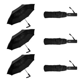 LILAC Windproof Travel Umbrella, Compact Automatic Folding Umbrellas for Rain, Craftsmanship, Lightweight Portable Small for Women Men, TSA Approved, Reflective for Night Safety