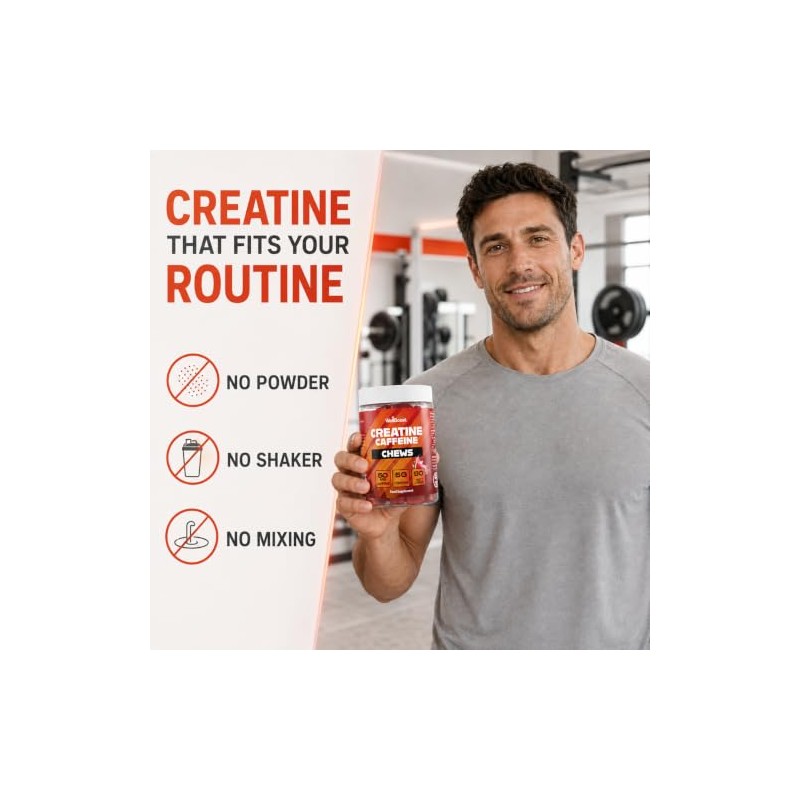 WellBoost Creatine & Caffeine Chews | 5,000mg | Watermelon |