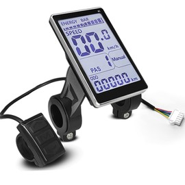 HUDAMZKY Electric Bicycle LCD Display Instrument M5 Compatible with 24V 36V 48V 60V Voltage, Electric Mountain Bike Scooter Accessories (M5-SM Plug)