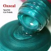 Glitter Gel Polish, Turquoise Blue Pearl Glitter Nail Gel Polish