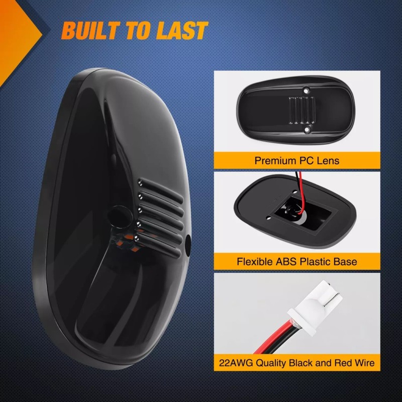 Nilight LED Cab Marker Lights Roof Running Light 5 PCS