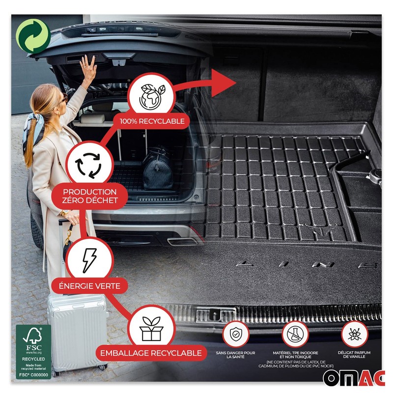 OMAC Premium Cargo Mats Liner for Hyundai Ioniq Hybrid 2017-21