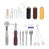 21Pcs DIY Handmade Leather Crochet Hook Needles Sewing Craft Tool