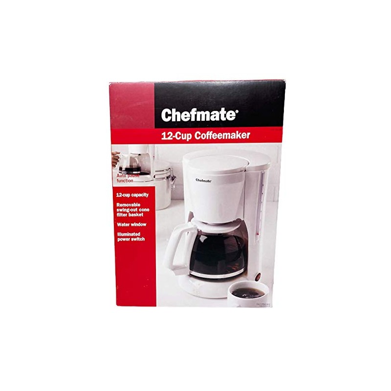Chefmate 12 Cup Coffeemaker in White