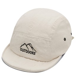 Clakllie Soft Short Brim Baseball Cap Retro 5 Panel Dad Caps Cap Short Brim Flat Peak Snapback Cap Street Hip Hop Cap Polo Cap, DSB02-Beige