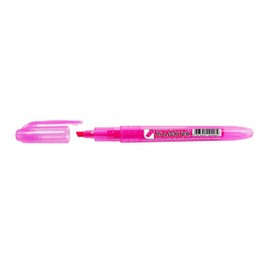 CROWN H-500 Highlighter Pens Chisel Tip Slim Highlighters - Pack Of 12 - With Bright Fluorescent Ink - Pink 29628X