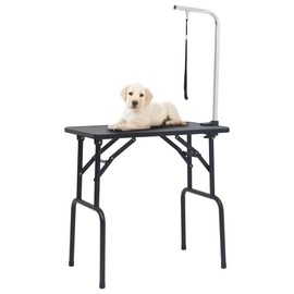 TREATLIFE HOME Provides Comfort for Pets with Adjustable Dog Grooming Table, Sturdy Steel Structure, Non-Slip Surface, Black and Silver