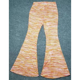 Rue21 Flare Pants Womens 1X Orange High Rise Pull On Stretch Retro New