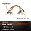 Keeper - 10” Mini Bungee Cords, 4 Pack - UV