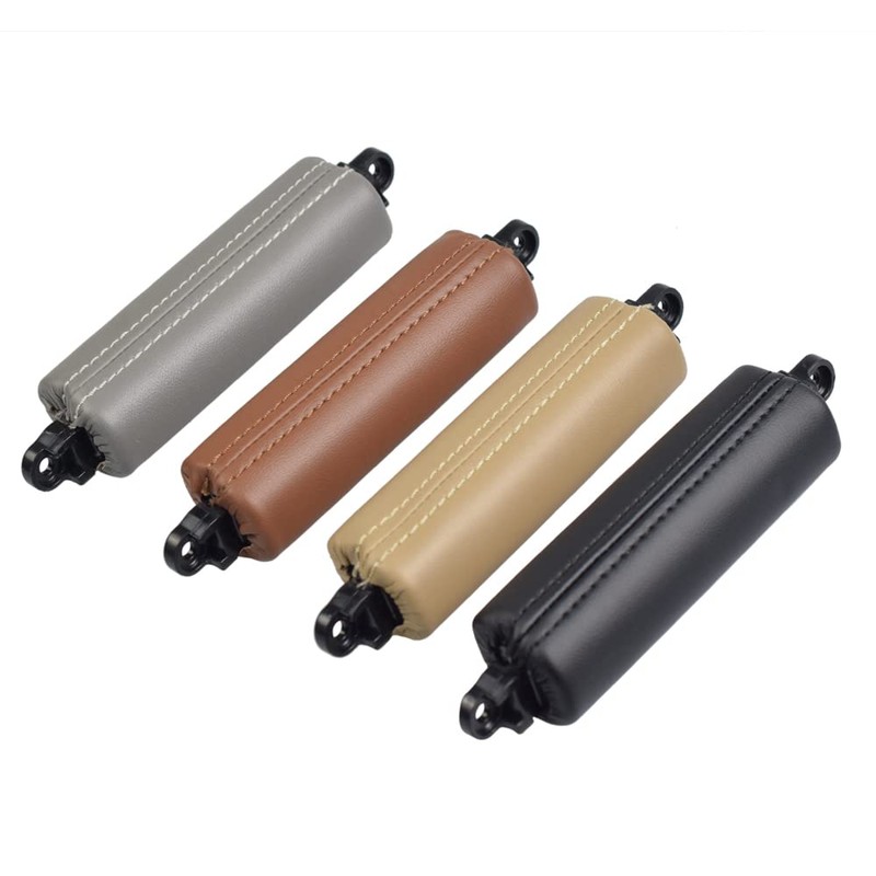 Hacreyatu Front Left Driver Interior Door Pull Handle Leather for