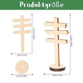 Miniature Gnome Accessories Miniature Signpost Wooden Miniature Decoration Miniature Accessories Gnome Door Accessories Dollhouse Accessories DIY Miniature Sign with Base