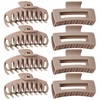 TOCESS Hair Claw Clips for Women - 8PK Large Neutral