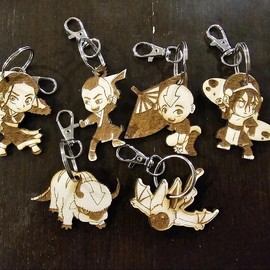 Collectible Wooden Keychains - Avatar the Last Airbender - Style: Momo