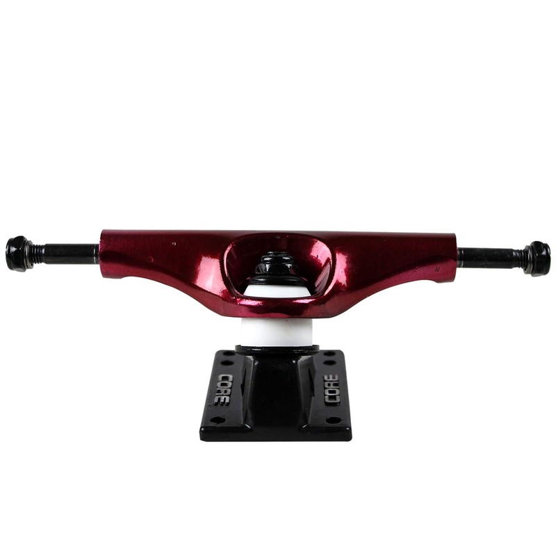 Core Skateboard Trucks 5.25 (8.0") Anodized Red/Black Base, Premium Bushings