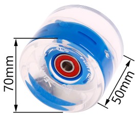 FunTomia Pack of 4 (LED) Longboard/Skateboard Wheels (Big Wheels) in 70 x 51 mm 80A Including ABEC-9 Ball Bearings and Metal Spacer 80A Wheel Hardness