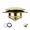 Brushed Gold Bath Tub Drain Stoppers,Wellup Universal Pop Up Bathtub