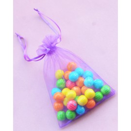 Meilemeile 100pcs Color Organza Favor Bags With Drawstring Sheer Organza Bags 5 * 7 In For Wedding, Bridal Shower Favors, Party Handouts, Jewelry Display, And Christmas Presents