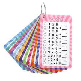 1 x 1 Flashcards, Disposable Table Game, 1 x 1 Learning Game, First Day of School, Gift Games from 5 Years for Calculating Learning (13 Sheets)