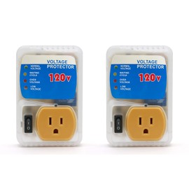 BSEED X para electrodomésticos, Traje Protector de Voltaje para refrigeradores y congeladores, Salida de caída de Voltaje 120 V 20 A, 2400 vatios (Paquete de 2)