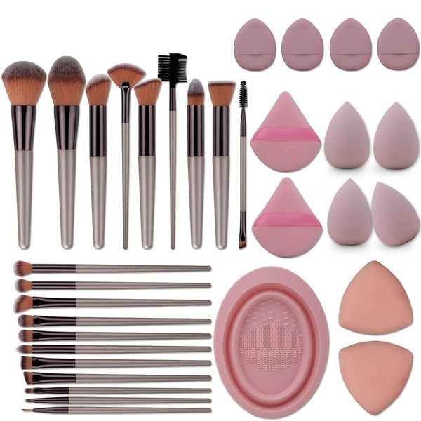 LHLXZQ Make-up Pinselset, 33 Stücke Make-up Pinselsets, Make-up Pinselset, Geschenkset,