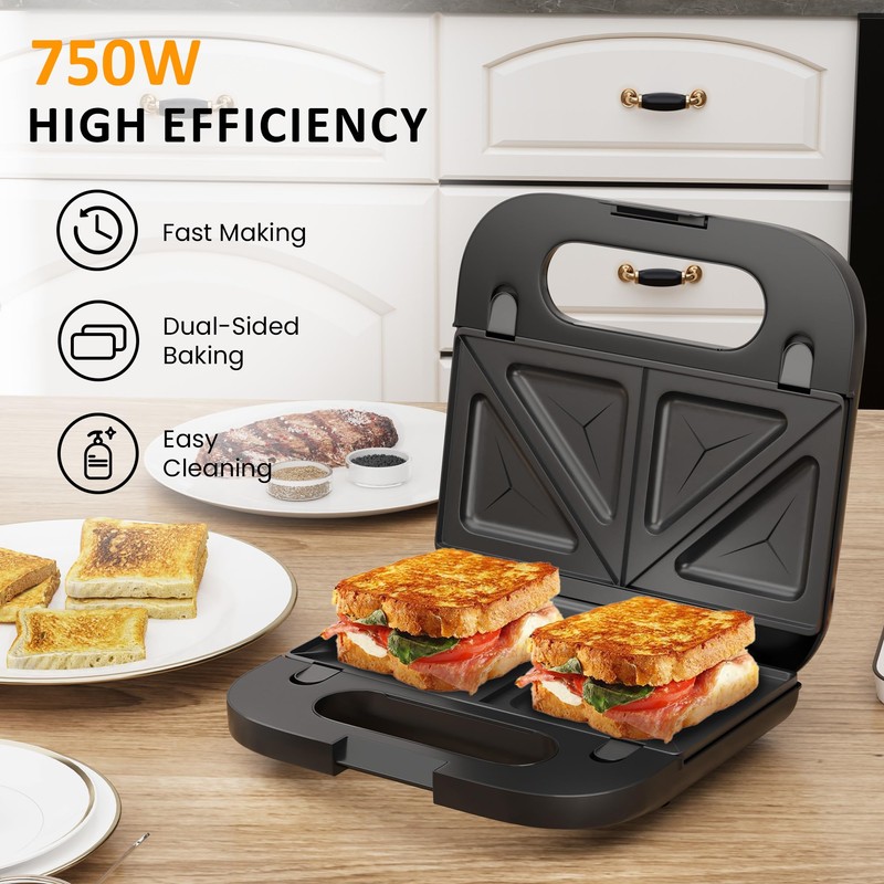 Sunvivi Waffle Iron, Panini Press Grill and Sandwich Maker Set,