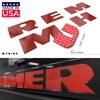 BDTrims Bumper Raised Letters fits Hummer H2 Models (Red Carbon)