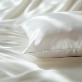 FAUNNA Tencel Lyocell Silk Pillowcase for Hair and Skin, Warm in Winter and Cool in Summer, Hidden Zipper, Smooth Soft and Breathable Pillow Cover, 19 Momme, King Size, 20x36 Inch, White, 1 Pack