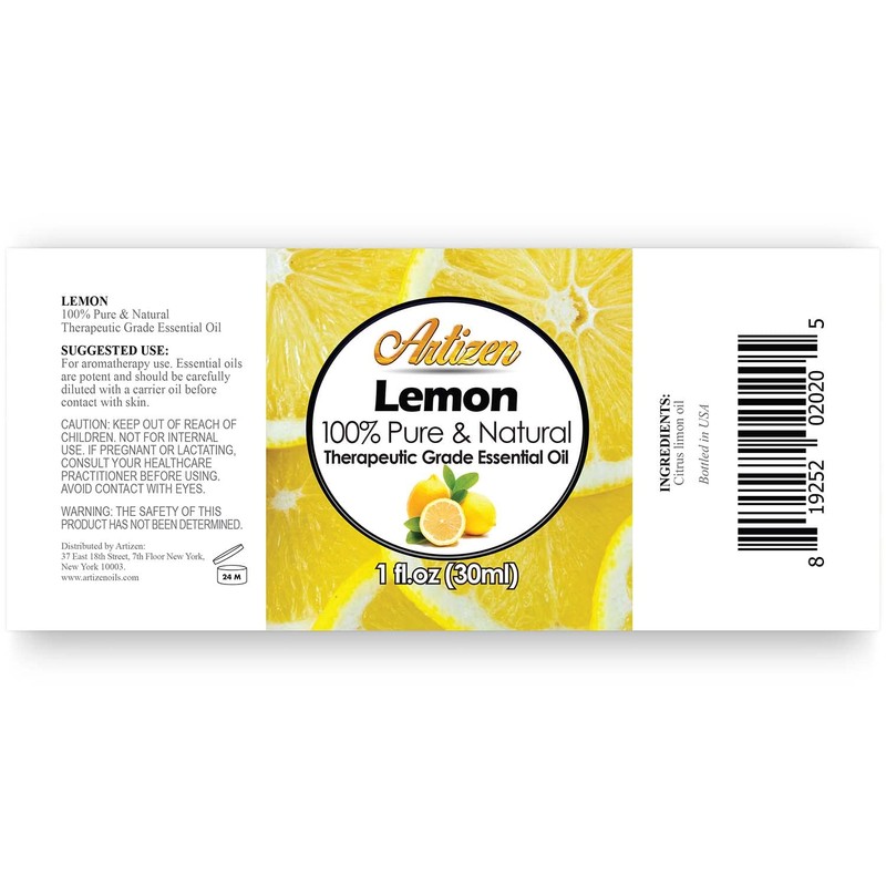 Artizen 30ml Oils - Lemon Essential Oil - 1 Fluid