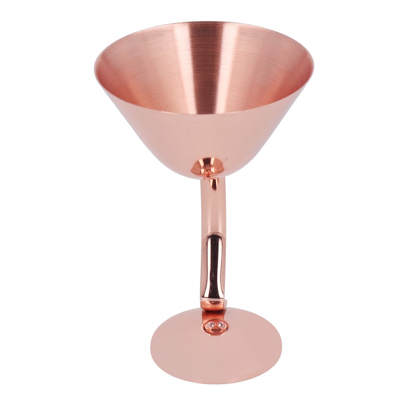 150ml Stainless Steel Martini Cocktail Glass Copper Plated Metal Wine