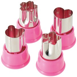 Shimomura Industry FVS-636 Full Veggie Smile Decoration Cutter, Dishwasher Safe, Made in Niigata, Tsubamesanjo, Pink, 1.5 x 1.5 x 2.0 inches (39 x 39 x 50 mm)