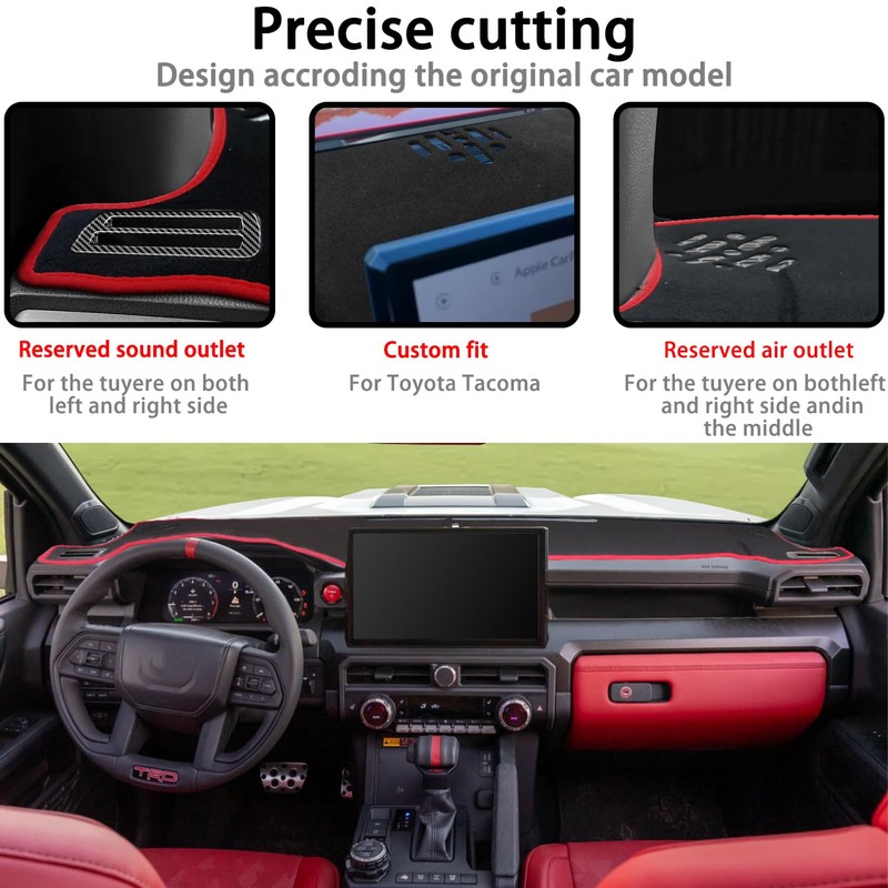 LOCOY Dash Cover Mat for Toyota Tacoma Accessories 2024 2025