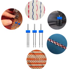 TAODAN 3PCS 3 Sizes Twin Needle Sewing Machines Twin Head Twin Needle Machine Double Needle Universal Sewing Machine Accessories