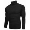 Ekouaer Mens Turtleneck Shirts Ribbed Lightweight Sweater Long Sleeve Casual