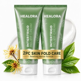 Bellenzaire Healora Intertrigo Cream 2 Pack - Skin Fold Care & Chafing Support Cream for Moisture & Friction Protection - With Zinc Oxide & Witch Hazel Extract - Fast Drying Non Greasy Formula for Daily Use
