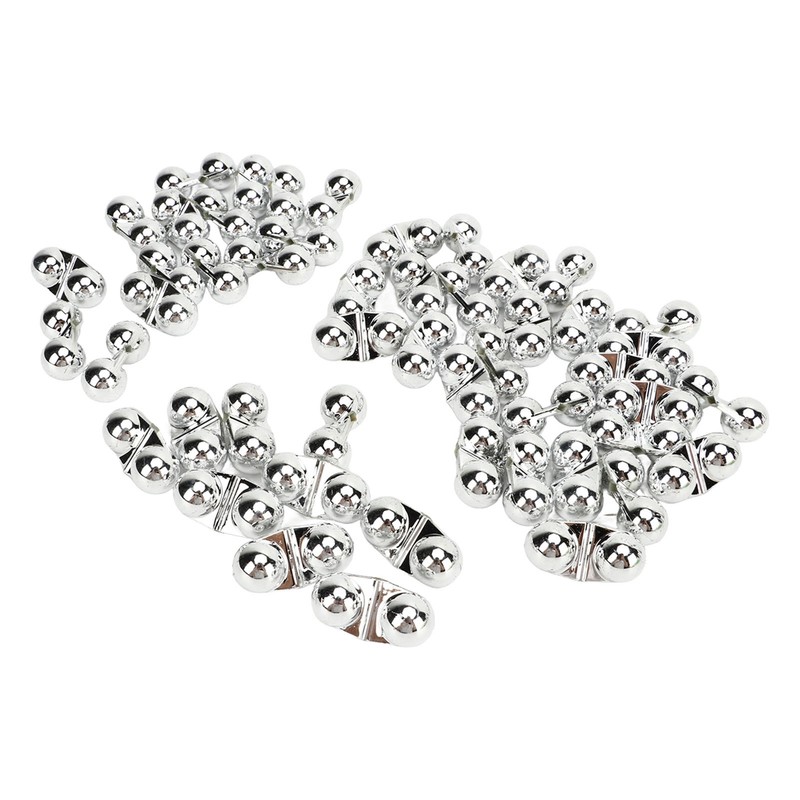 50PCS Fishing Double Rattle Metal Sea Fishing Attractor Bell Beads