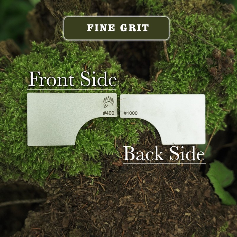 2X Dual Grit Diamond Sharpening Stone + Leather Wallet Strop