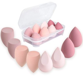 EUDUQ 8-Piece Make Up Sponge Set, Beauty Blender Large Make Up Egg Colourful Powder Puff Cosmetic Sponge Washable Sponge Make-Up Pads for Liquid Foundation Powder Sun Protection