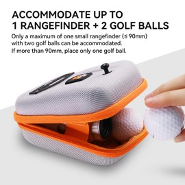 MiLESEEY Golf Rangefinder Hard Shell Case - Compatible with Bushnell, Callaway & Tectectec - Universal Range Finder Carry Case Box - EVA Bag with Carabiner Belt Clip for Most Rangefinders (silver)